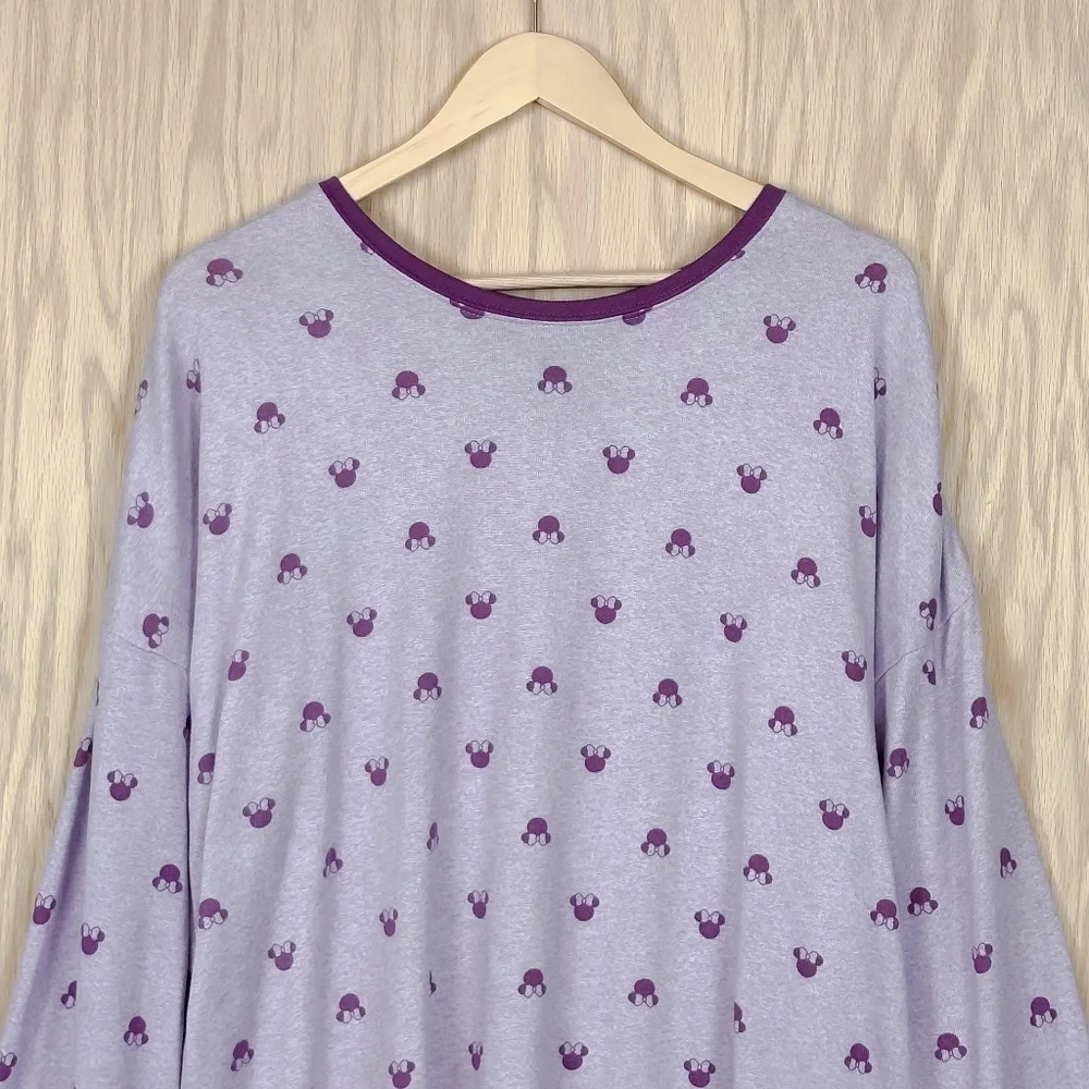Disney Character Cozy Purple Minnie Mouse Pajama Set - Picture 6 of 16